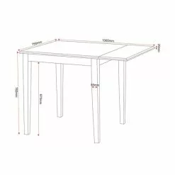 Seconique Vienna Flip Top Dining Table Set 11 Seconique Vienna Flip Top Dining Table Set - 1000096844 alt03