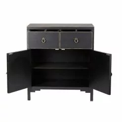Dunelm Hanna 2 Drawer & 1 Door Chest, Black 10 Dunelm Hanna 2 Drawer & 1 Door Chest, Black - 1000106945 alt02