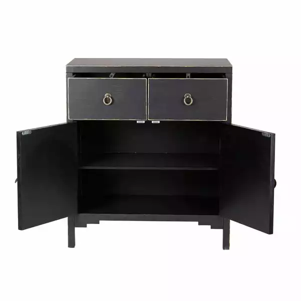 Dunelm Hanna 2 Drawer & 1 Door Chest, Black 5 Dunelm Hanna 2 Drawer & 1 Door Chest, Black - Image 3
