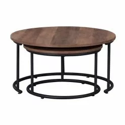 Dunelm Fulton Coffee Nest Of Tables Pine Effect - 1000117131 alt02