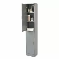 Lloyd Pascal Sicily Grey Tall Cabinet - 1000133511 alt03