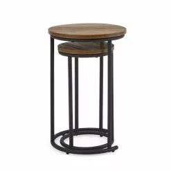 Dunelm Fulton Nest Of Tables Pine Effect 11 Dunelm Fulton Nest Of Tables Pine Effect - 1000146591 alt03