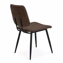 Dunelm Austin Set Of 2 Faux Leather Brown Dining Chairs - 1000147446 alt03