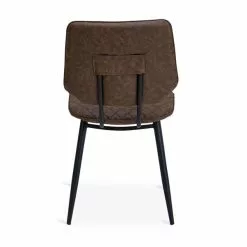 Dunelm Austin Set Of 2 Faux Leather Brown Dining Chairs - 1000147446 alt04