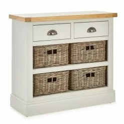 Dunelm Compton Ivory Console Table With Baskets - 1000157740 alt02