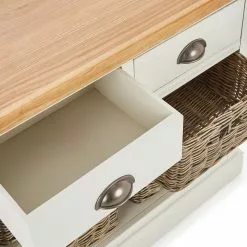 Dunelm Compton Ivory Console Table With Baskets - 1000157740 alt04