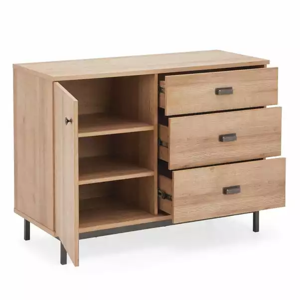 Dunelm Fulton Oak Effect Small Sideboard 7 Dunelm Fulton Oak Effect Small Sideboard - Image 5