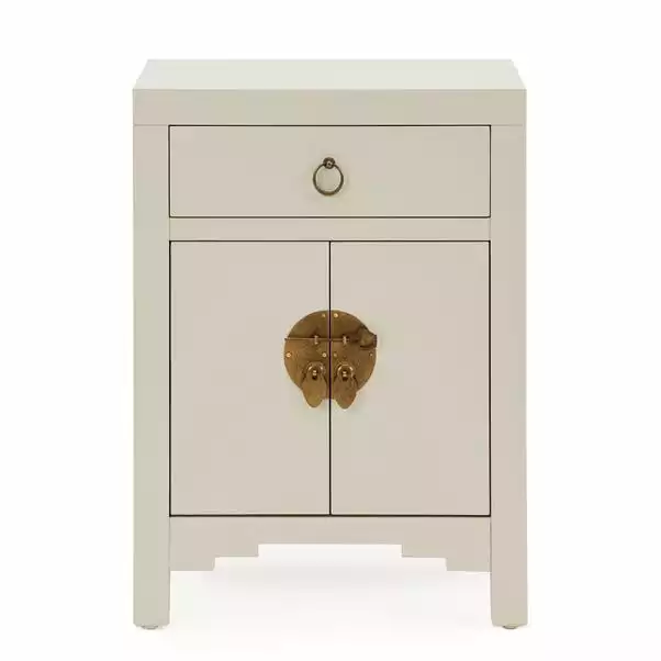 Dunelm Hanna Small 1 Drawer & 1 Door Chest, Oyster Grey 4 Dunelm Hanna Small 1 Drawer & 1 Door Chest, Oyster Grey - Image 2