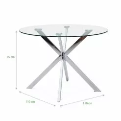 Dunelm Lumia Glass Round Table - 1000157901 alt08