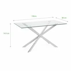 Dunelm Lumia Glass Dining Table 11 Dunelm Lumia Glass Dining Table - 1000157902 alt08