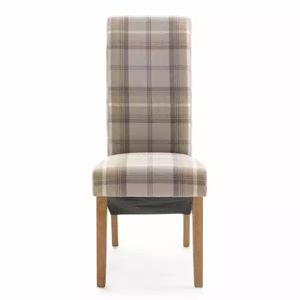Dunelm Chester Set Of 2 Dining Chairs Natural Woven Check 6 Dunelm Chester Set Of 2 Dining Chairs Natural Woven Check - Image 4