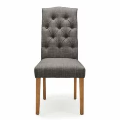 Dunelm Darcy Set Of 2 Dining Chairs Charcoal - 1000157947 alt01