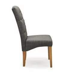 Dunelm Darcy Set Of 2 Dining Chairs Charcoal - 1000157947 alt02