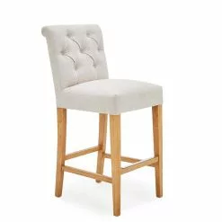 Dunelm Newbury Bar Stool Natural Linen 11 Dunelm Newbury Bar Stool Natural Linen - 1000157975 alt02