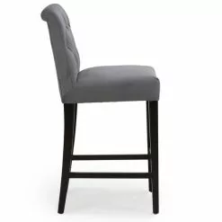 Dunelm Newbury Bar Stool Grey Velvet 12 Dunelm Newbury Bar Stool Grey Velvet - 1000157976 alt03