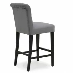 Dunelm Newbury Bar Stool Grey Velvet 13 Dunelm Newbury Bar Stool Grey Velvet - 1000157976 alt04