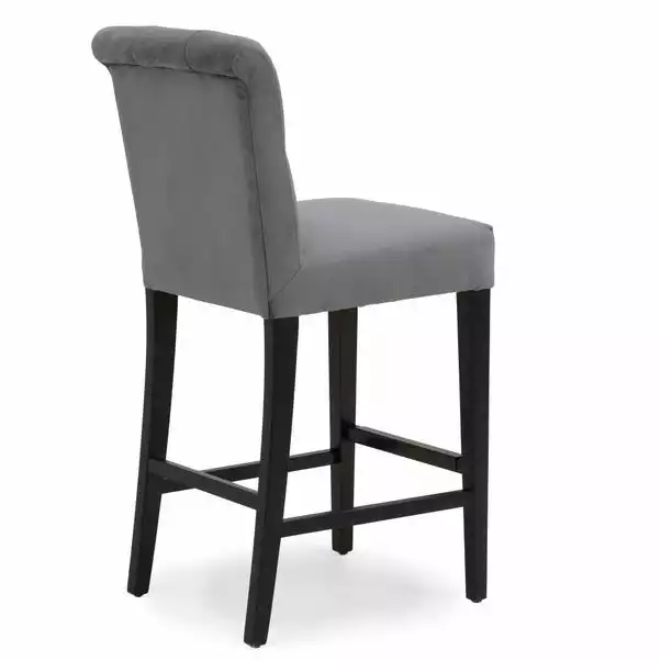Dunelm Newbury Bar Stool Grey Velvet 8 Dunelm Newbury Bar Stool Grey Velvet - Image 6