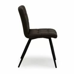 Dunelm Porter Set Of 2 Dining Chairs Grey Microsuede - 1000157983 alt04