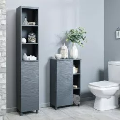 Lloyd Pascal Grey Wave Tall Cabinet 10 Lloyd Pascal Grey Wave Tall Cabinet - 1000160243 alt02