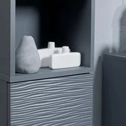 Lloyd Pascal Grey Wave Tall Cabinet 13 Lloyd Pascal Grey Wave Tall Cabinet - 1000160243 alt05