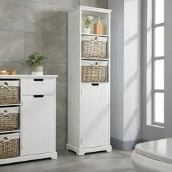 Lloyd Pascal White Willow Tall Cabinet 7 Lloyd Pascal White Willow Tall Cabinet - 1000161857 alt02