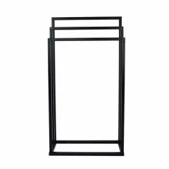 Lloyd Pascal Black 3 Rail Free Standing Towel Holder 9 Lloyd Pascal Black 3 Rail Free Standing Towel Holder - 1000161863 alt03