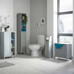 Lloyd Pascal Grey Tuscany Tall Cabinet 9 Lloyd Pascal Grey Tuscany Tall Cabinet - 1000161867 alt03