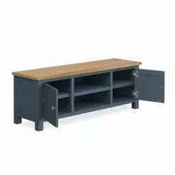 Dunelm Bromley Blue Wide TV Stand - 1000162404 alt03