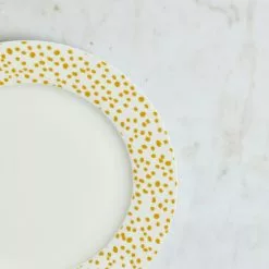 Dunelm Dotty Ochre 12 Piece Dinner Set - 1000167995 alt02