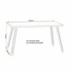 Seconique Quebec Wave Dining Table - 1000169765 alt02