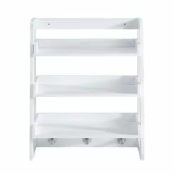 Lloyd Pascal Jasper White Wall Mounted Shelves With Chrome Hooks - 1000182100 alt03