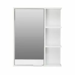 Lloyd Pascal Jaxon White Single Door Wall Cabinet With Open Shelves - 1000182104 alt04