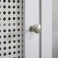 Lloyd Pascal Palermo Cane White Single Door Cabinet - 1000185509 alt03