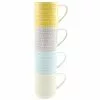 Dunelm Set Of 4 Geo Skandi Stackable Mugs