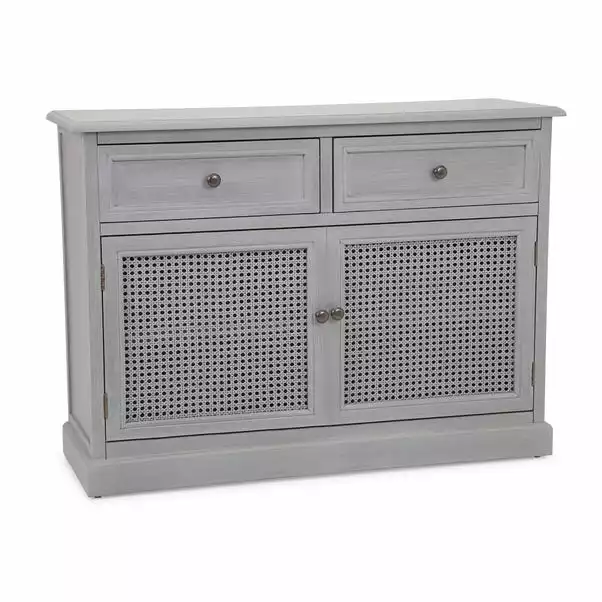 Dunelm Lucy Cane Grey Small Sideboard 5 Dunelm Lucy Cane Grey Small Sideboard - Image 3