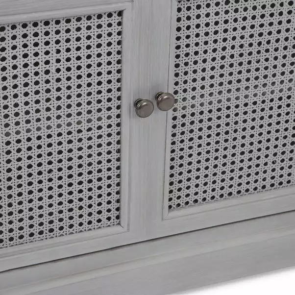 Dunelm Lucy Cane Grey Small Sideboard 8 Dunelm Lucy Cane Grey Small Sideboard - Image 6