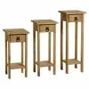 Seconique Corona Pine Set Of 3 Plant Stands - 30498958