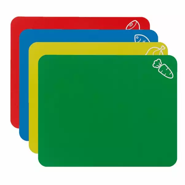 Dunelm Set Of 4 Colour Coded Flex Chopping Mats 3 Dunelm Set Of 4 Colour Coded Flex Chopping Mats