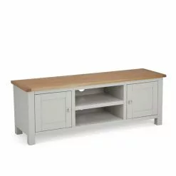 Dunelm Bromley Grey Wide TV Stand - 30645265 alt03