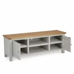 Dunelm Bromley Grey Wide TV Stand - 30645265 alt04