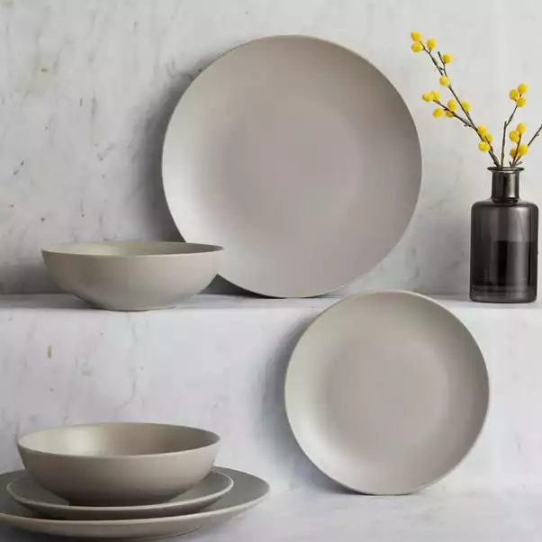 Dunelm Stoneware Grey Matte 12 Piece Dinner Set 3 Dunelm Stoneware Grey Matte 12 Piece Dinner Set