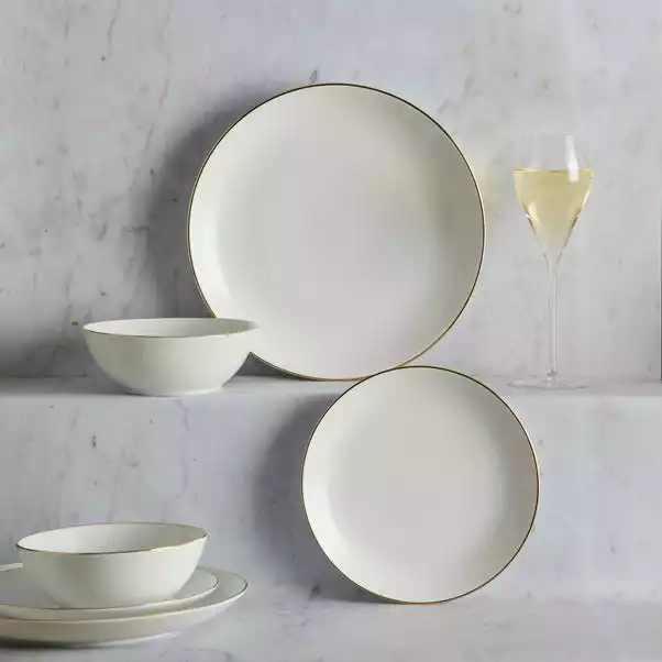 Dunelm Gold Band 12 Piece Dinner Set 3 Dunelm Gold Band 12 Piece Dinner Set