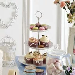 Dunelm Purity 3 Tier Cake Stand