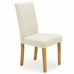 Dunelm Hugo Set Of 2 Faux Leather Cream Dining Chairs 10 Dunelm Hugo Set Of 2 Faux Leather Cream Dining Chairs - 30662752 alt02