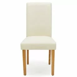 Dunelm Hugo Set Of 2 Faux Leather Cream Dining Chairs 11 Dunelm Hugo Set Of 2 Faux Leather Cream Dining Chairs - 30662752 alt03
