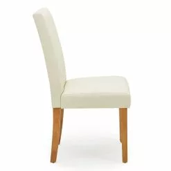 Dunelm Hugo Set Of 2 Faux Leather Cream Dining Chairs 12 Dunelm Hugo Set Of 2 Faux Leather Cream Dining Chairs - 30662752 alt04