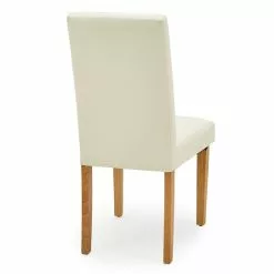 Dunelm Hugo Set Of 2 Faux Leather Cream Dining Chairs 13 Dunelm Hugo Set Of 2 Faux Leather Cream Dining Chairs - 30662752 alt05