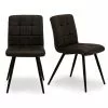 Dunelm Porter Set Of 2 Dining Chairs Grey Microsuede