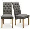 Dunelm Darcy Set Of 2 Dining Chairs Charcoal