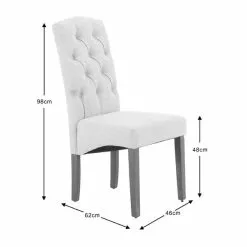 Dunelm Darcy Set Of 2 Dining Chairs Charcoal - 30662761 alt09